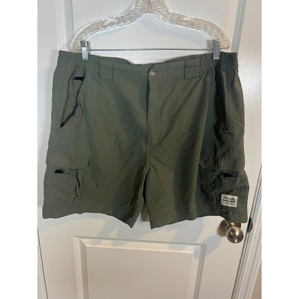 Bimini Bay Mens Cargo Shorts Lightweight Technical Fishing Olive Green Size 40